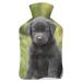 Black Labrador Dog Hot Water Bottle With Cover Plush Bed Bottle Hand Warmer For Adults And Children 26.5X15.3cm