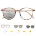 Photochrome reading glasses for women progressive multifocus computer reading glasses slightly round frame glare protection reading glasses (size: +2.5)