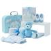 Baby Box Shop Baby Boy Gifts Newborn - 7 Baby Shower Gifts for Baby Boy includes New Baby Boy Gifts in a New Born Baby Gift Set New Born Baby Boy Gift Baby Boy Hamper for New Born Baby - Blue