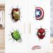 Superhero Spiderman Hulk Shield 3D Wall Stickers - Bedroom & Living Room Wall Decor - Buy Online on GoSupps.com