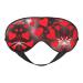 Red Hearts Firework Print Unisex Sleep Eye Mask Soft Comfort Eye Shade Cover for Travel/Yoga/Shift Work Black