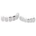Hip Hop Teeth Teeth Hip Hop Teeth Brace Charming for Hip Hop Fashion Shows for Concert for Halloween Party for Men for Women(Silver)