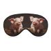 Outdoor Light-Blocking Eye Mask Foolish Cute Pig Print Air Travel Polyester Eye Mask Multi-Functional Eye Mask