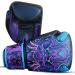 Buddha Fight Wear Fantasy Luzbel Boxing Gloves - 14oz Blue - Muay Thai & Kickboxing - High-Quality Synthetic Leather Odor-Inhibiting Reinforced Seams Unique Designs - Buy Online on GoSupps.com