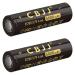 21700 Rechargeable Battery 3.7 Volt 21700 Battery 5000mAh Flat Top 21700 Li-ion Battery for Flashlight (2 Pack Black)