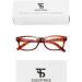 Suertree Square Computer Reading Glasses +3.50 Magnification | Spring Hinge Presbyopic Reader Eyeglasses | Unisex Black Frame - Buy Online on GoSupps.com