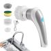 Electric spinn Scrubber Cordless spinn Cleaner Rechargeable Electric spinn Scrubber Replaceable Drill Brush Heads with 3 Brush Head Options Electric Power Scrubber for Kitchen Bathroom Car Tile Grey
