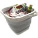 Sammart 11L Collapsible Rectangular Handy Basket - 2.9 Gallon Space-Saving Bucket, Gray - Buy Online on GoSupps.com
