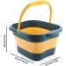 Foot Soaking Bath Basin | Soak Basin with Massaging Rollers and Handle | Stress Relief Soaking Tired Feet Help Sleep Home Spa Outdoor Travel Yellow+blue - Buy Online on GoSupps.com
