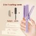 Quzente Volume Hair | Styling Hair Curling Tool | Curling Make Up Brush Roller Tool Curlers on Top of Head 2-in-1 Retractable Styling Comb Wavy Hair Products for Hair Salon Purple - Buy Online on GoSupps.com