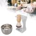 Vtoses 3-Part Men's Shaving Brush Set - Handmade Solid Wood Handle Stainless Steel Stand & Bowl | Perfect Gift for Dad & Friends - Buy Online on GoSupps.com