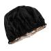 FOMIYES Adjustable Buckle Lady Parts Curly Hair Hat Girl Hat Elastic Shower Cap Spa Shower Cap Women Bonnets for Sleeping Elastic Nightcaps Women Satin Cap Adjustable Hair Bonnet 29x22cm Black