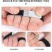 Bunion Corrector & Toe Separator Guard - Elastic Black Feet Wrap for Bunion Relief - 4x1.3cm - Buy Online on GoSupps.com