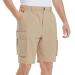 BALEAF Men's Cargo Hiking Shorts Quick Dry Elastic Waist Stretchy Outdoor Shorts 11" for Golf Travel with Zip Pockets 11 Inch Inseam XX-Large Khaki