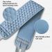 Chifans Loofah Sponge Back Scrubber & Bath Set - Natural Shower Brush for Body Peeling & Improved Blood Circulation - Blue - Buy Online on GoSupps.com
