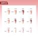 LUVADEYO 24 PCs Pink Coffin Sequins Fake Nails | Medium Length Press-On Nails with Bling Gradient & Rhinestone Design - Gorgeous Full Cover False Nails - Buy Online on GoSupps.com
