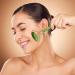4-Piece Jade Roller & Gua Sha Massage Kit - Face & Neck Smoothing Tool for Eye Swelling Relief | Green Jade Massage Set - Buy Online on GoSupps.com