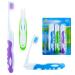Travel Toothbrush, On The Go Folding Feature, Medium Bristle Brushes (3 Pack) 3 Count (Pack of 1) Medium