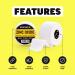 SPORTTAPE Zinc Oxide Tape 5cm x 10m - White Athletic Tape for Sports Strapping | Rugby, Football, Running, Hiking, Weightlifting - 3 Rolls - Buy Online on GoSupps.com