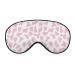 Strawberry and Pink Cow Skin Sleep Mask for Women Adjustable Sleeping Eye Shades Cover with Elastic Strap