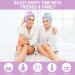 Hair Drying Towel Wraps 2 Pack Microfibre Towel Twist Turban with Button Design Super Absorbent Quick Drying Hair Towel for Curly/Long/Thick Hair Two Colors - Buy Online on GoSupps.com