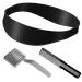 Hair Cutting Stencil Hair Trimmer Adjustable Haircut Band Silicone Haircut Band Professional Hair Cutting Tool Adjustable Hair Cutting Instructions Black
