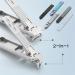 2 in 1 Stainless Steel Nail Clippers - Travel Utensils Slim and Portable Design Splash Proof and Precise Cutting Nail Tools for Fingernail and Toenail Dazzle Farbe normal Dazzle Farbe - Buy Online on GoSupps.com