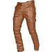 Men's Leather Punk Retro Goth Slim Lounge Pants - 5X-Large, Autumn Winter, Yellow - Buy Online on GoSupps.com