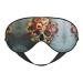 Floral Skull Print Double-Sided Eye Mask Soft and Light Blocking for Enhancing Sleep Quality