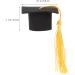 Gatuida Grad Cap Cake Topper Black Graduation Cap Cupcake Toppers Mini Grad Hat Cupcake Picks for Graduation Theme Party Cake Decorations Supplies Yellow - Buy Online on GoSupps.com
