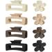 8Pcs Hair Claw Clips  3.5 Inch Medium Claw Clips for Thick Hair  Cute Flower Claw Clip  Matte Square Hair Clips Strong Jaw Clips  Rectangle Neutral Hair Clips for Women (2 Styles)