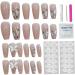 Long Press on Nails French Tip Fake Nails with 3D Butterfly Rhinestones Designs Glossy Full Cover Acrylic Nails for Women Ladies (Style 1) Standard Style 1 - Buy Online on GoSupps.com
