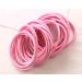 SCSpecial 50 Pieces Pink Hair Elastics | 2.5mm Elastic Hair Bands & Ponytail Holders - International Shipping Available - Buy Online on GoSupps.com