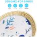 Buy Aolso Baby Mattress Clamping Sheet - 2 Pack Bassinet Cover 84x41cm | Fitted Polyester Stroller Bed Sheet in White/Blue - International Shipping Available - Buy Online on GoSupps.com