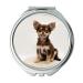 Mirror Compact Mirror Chihuahua Small Dog Dog Chiwawa Cute Purebred Dog Pocket Mirror portable mirror