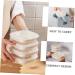HOLIDYOYO Insulated Hot Lunch Box 2pcs Box Kitchen Rice Lunch Box Micro-Wave Oven Steamer Crisper Tray - Buy Online on GoSupps.com