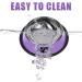 Serentive Non-Slip Stainless Steel Cat Bowls - Set of 2 | Unbreakable, 7 Oz Small Pet Feeder with Removable Rubber Base | Easy to Clean | Purple - Buy Online on GoSupps.com