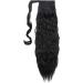 20 Inch Dark Black Corn Wave Ponytail Clip in Hair Extension for Women - Real Long Wavy Wrap Around Hairpiece - Buy Online on GoSupps.com