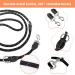 Anevios Adjustable Reflective Dog Leash 3m - Multifunctional Double Linen Nylon with 2 Carabiner Hooks & 3 Rings for Large & Medium Dogs | International Shipping Available - Buy Online on GoSupps.com