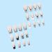 Halloween Long Square Fake Nails - Black & White Spider Web Design - Press on & Glue on French Tip Nails - 24 Pcs | Cute Halloween Artificial Nails for Women - Buy Online on GoSupps.com