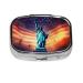 Independence Day Printed Square Pill Box Portable Travelling Pill Box Medicine Organiser