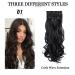 22 Natural Black Wavy Clip In Hair Extensions - 7 PCS Thick Soft Synthetic Fiber Hairpieces for Women - Full Head Invisible Clips - 22 Inch (Pack of 7) - 1B Dark Black - Buy Online on GoSupps.com
