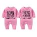 culbutomind Baby Twins Bodysuit Born Together Friends Forever Newborn Baby Unisex Romper Cute Outfit With Hat Set Pink BFT 6-9 Months