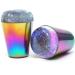 Nail Art Stamper with Nail Scraper Holographic Head Rainbow Handle Clear Silicone Stamper Jelly Stamper Scraper Transfer Manicure Tool - Buy Online on GoSupps.com