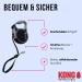 High-Quality 5m Cong Roll-Out Dog Leash for Small Dogs up to 20kg | Break & Lock System | Comfortable Soft Handle & Reflective Belt - Black - Buy Online on GoSupps.com