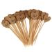 Tiuimk 50pcs Kraft Paper Heart Shaped I DO Cake Picks - Vintage and Rustic Style Cupcake Topper Picks for Weddings and Parties