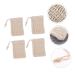 FRCOLOR 8 Pcs Cotton Linen Soap Pouches - Natural Sisal Drawstring Bags for Soaps | Eco-Friendly Durable & Perfect for Women - Khaki Color - Buy Online on GoSupps.com