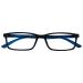 Opulize sea glasses Blue light filter narrow frame spring hinges improve the sleep computer glasses gaming anti-reflective men B9 +1.50 diopters black blue arm
