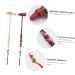 Minkissy 6-Piece Wooden Massage Hammer Set | Body Percussion & Full Body Massage Device for Relaxation - Buy Online on GoSupps.com