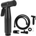 Bathroom Bidet Sprayer Set - Stainless Steel G1/2 Thread Bidet Sprayer for WC - Modern Black A-Style for International Shipping - Buy Online on GoSupps.com